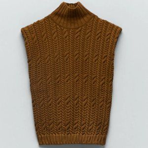 ZARA CABLE KNIT VEST